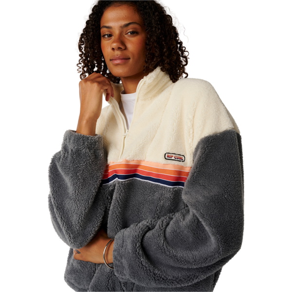 2026 Rip Curl Womens Surf Revival Polar Fleece 0AEWFL - Charcoal Grey